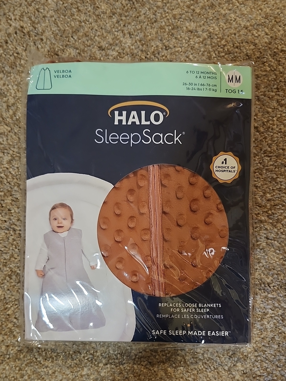 HALO SleepSack Velboa Baby - Cedar Plush